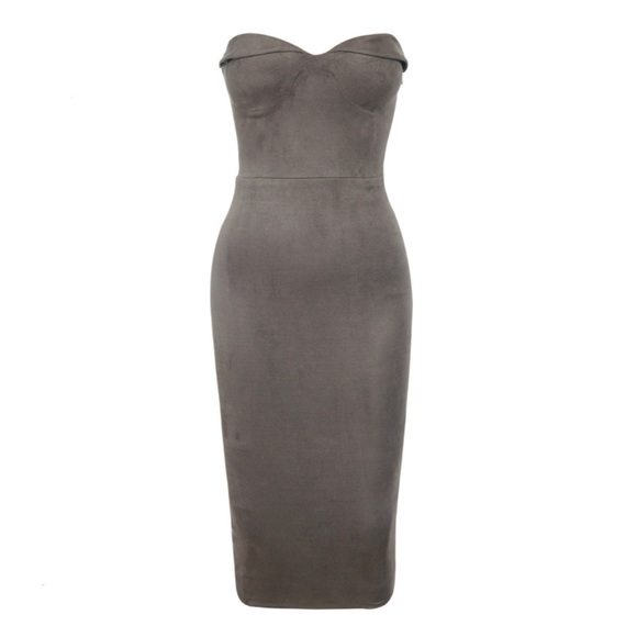 House of CB Dresses & Skirts - House Of CB London Pia Suedette Dress Taupe